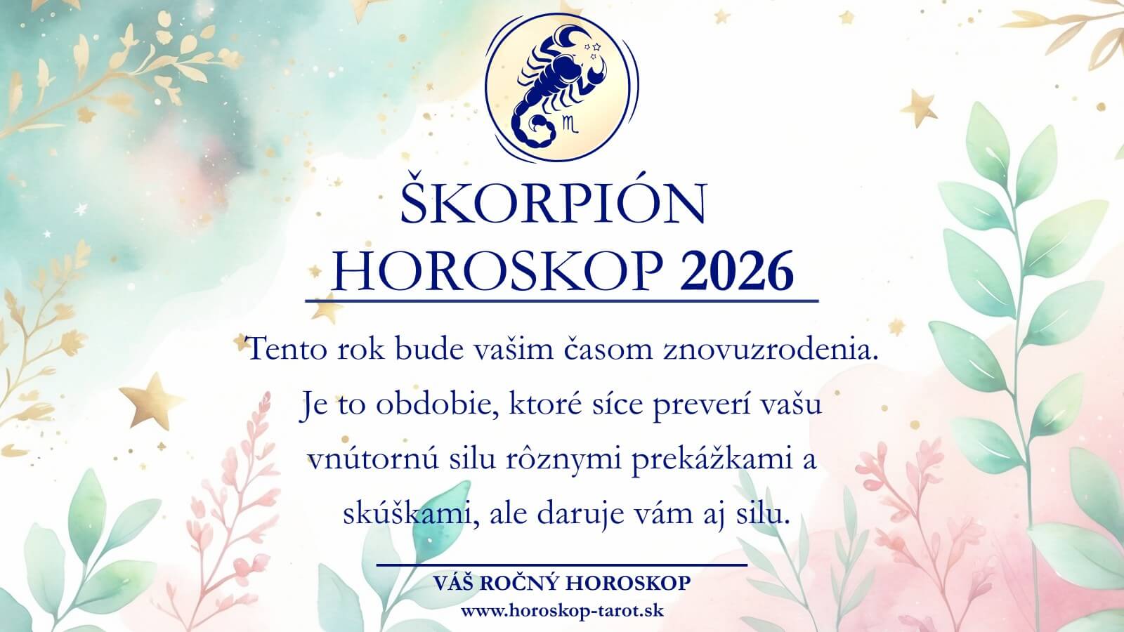 horoskop 2026 škorpión