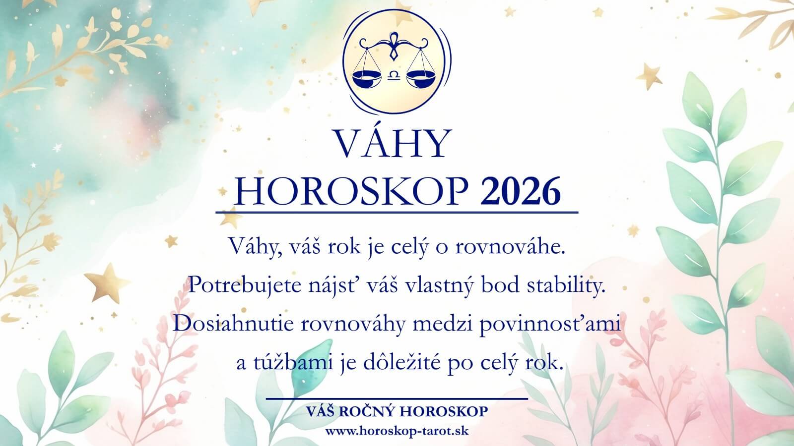 horoskop 2026 váhy