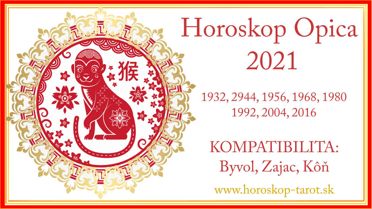 veľký čínsky horoskop 2021 Opica