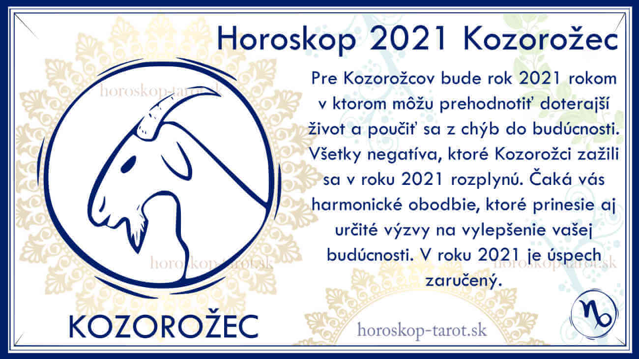 horoskop 2021 pre znamenie kozorožec