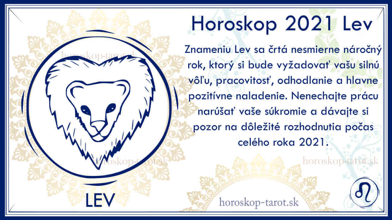 horoskop 2021 pre znamenie lev